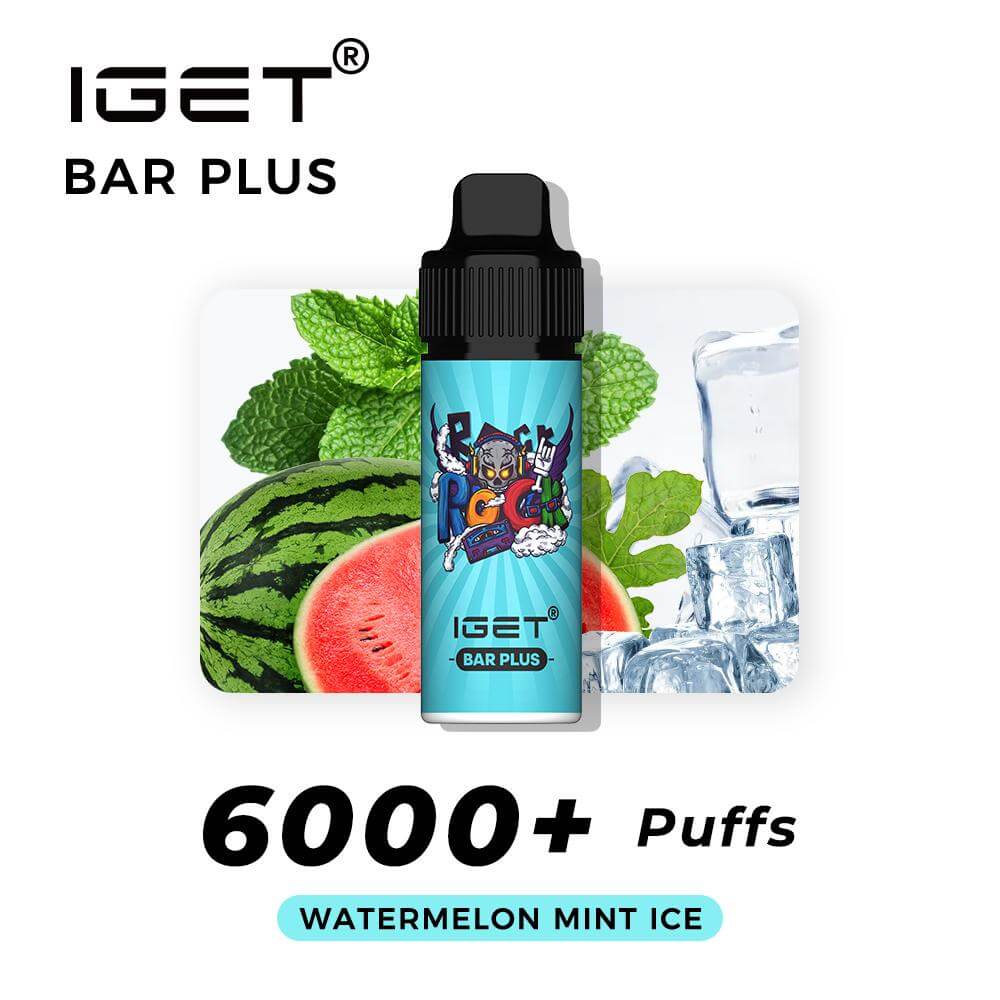 iGET BAR PLUS VAPE 6000 PUFF – WATERMELON MINT ICE